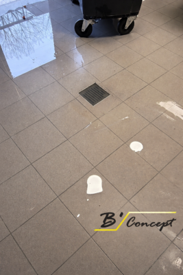 SOL HUMIDE AUTOUR DU DRAIN INOX 267X400 | B'Concept Débouchage sanitaire : les signes d’une canalisation bouchée Obernai 0